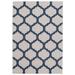 Chaudhary Living 5.25 x 7.5 Navy Blue and Gray Moroccan Rectangular Outdoor Area Throw Rug