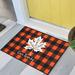 BJUTIR Thanksgiving Decor Fall Decorative Door Mat Farmhouse Happy Fall Yall Doormat Autumn Buffalo Plaid Doormats Non Slip Fall Indoor Floor Mat Low Profile Entryway Rug