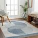 Hauteloom Usra Living Room Bedroom Area Rug - Modern - Blue Gray Silver - 6 7