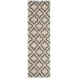 SAFAVIEH Hudson Louise Plush Geometric Shag Runner Rug Ivory/Grey 2 3 x 6