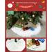 Vikakiooze 2023 Christmas plush tree skirt pure white long wool Christmas tree skirt hotel home Christmas decoration white S