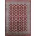 Ahgly Company Indoor Rectangle Mid-Century Modern Khaki Rose Pink Oriental Area Rugs 5 x 7