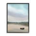 Stupell Industries Lone Floating Dock Serene Lake View Pastel Sky Painting Black Framed Art Print Wall Art Design by Amy Hall