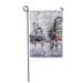 SIDONKU Watercolor Oil Painting Street View of Paris Abstract Acrylic Architecture Garden Flag Decorative Flag House Banner 12x18 inch