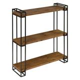 Kate and Laurel Lintz Floating Wall Shelves 30-1/2 H x 26 W x 7-1/4 D Brown/Black