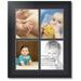 ArtToFrames Collage Photo Picture Frame with 4 - 8.5x11 Openings Framed in Black with Black and Black Mats (CDM-3926-1)