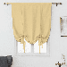 Sexy Dance Tie up Blackout Curtain for Bathroom Kitchen Adjustable Balloon Roman Curtains for Small Window Room Darkening Valance Shades Drapes Panel Rod Pocket Beige 54 x 54