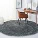 SAFAVIEH Shag Ivory Solid Area Rug Dark Grey 8 x 10