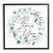 Stupell Industries Love You Romantic Couple Botanical Plant Wreath Graphic Art Black Framed Art Print Wall Art Design by Lettered and Lined
