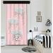 3S Brother s Downpour Panda Pink 100% Blackout Curtains for Kids Bedroom Thermal Insulated Noise Reducing Home DÃ©cor Printed Window Curtains Single Curtain Panel - Made in Turkey (52 Wx95 L)