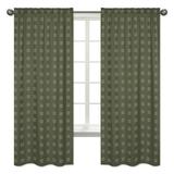 Jungle Hatch Print Semi-Sheer Rod Pocket Curtain Panels (Set of 2) by Sweet Jojo Designs