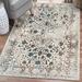 Luxe Weavers Beverly Collection Distressed Floral Area Rug 6495 Cream 8x10