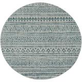 Mark&Day Outdoor Area Rugs 5ft Round Elodie Global Indoor/Outdoor Aqua Area Rug (5 3 Round)