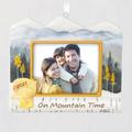 Hallmark Keepsake Christmas Ornament 2021 Year-Dated On Mountain Time Photo Frame Porcelain