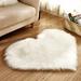 TUTUnaumb 2022 Winter Christmas Wool Imitation Sheepskin Rugs Faux Fur Non Slip Bedroom Shaggy Carpet Mats Home Festival Decor White