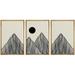 PixonSign Framed Canvas Print Wall Art Set Geometric Mountain Range Sun Landscape Nature Wilderness Illustrations Modern Art Minimalism Decorative for Living Room Bedroom Office - 16 x24 x3 NATURAL