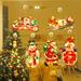 Window Silhouette Light LED Christmas Patterns Integrated Lighted Christmas Window Santa Claus Decoration for Home Use M
