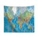 VerPetridure Digital Printing Vintage World Map Tapestry Background Fabric 100X150Cm (40X60in) Style 2 Vintage World Map Wall Tapestries Hanging Hippie Tapestry Bedspread Yoga Mat New