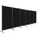 JVVMNJLK Indoor Room Divider Portable Office Divider Convenient Movable (6-Panel) Folding Partition Privacy Screen for Bedroom Dining Room Study 204 W x 19.7 D x 71.3 H Black