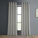 City Grey Heritage Plush Velvet Grommet Curtain (1 Panel) City Grey 50W X 120L