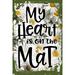 Daisy Flower Wall Art My heart is on the mat wrestling sports love support Tin Wall Sign 8 x 12 Decor Funny Gift