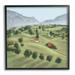 Stupell Industries Scenic Countryside Sloped Hills Distant Rural Cottages Painting Black Framed Art Print Wall Art Design by Ziwei Li