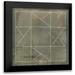 Vision Studio 15x15 Black Modern Framed Museum Art Print Titled - Geometric Blueprint II