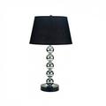 NEW Modern Style Chrome & Painted Base Black Fabric Shade Finish 30 Table Lamp 6257