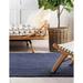 Agro Richer Blue Dye Rectangle Jute Area Rugs for Living Carpet for Kitchen outdoor & Indoor (5x8 Feet)