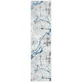 SAFAVIEH Amelia Pemala Abstract Marble Runner Rug Grey/Blue 2 x 8