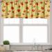 Ambesonne Poppy Flower Valance Pack of 2 Lines with Dots Floral 54 X12 Multicolor