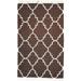 Brown Wool Rug 3 X 5 Modern Dhurrie Moroccan Scroll Tile Small Carpet