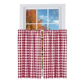 Collections Etc Buffalo Check Farmhouse Cafe Curtain Collection