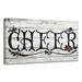 Crafted Creations Black and Beige Cheer Christmas Canvas Wall Art Decor 18 x 36