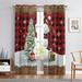 Goory Xmas Thermal Insulated Room Darkening Curtain Grommet Window Curtain Blackout Window Treatments Eyelet Ring Top Window Drapes Style E W:52 xL:84
