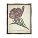 Stupell Industries Botanical Carnation Flower Drawing Red Green Design Luster Gray Framed Floating Canvas Wall Art 16x20 by The Saturday Evening Post