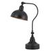 25 Inch Metal Curved Desk Lamp Adjustable Shade Bronze Black- Saltoro Sherpi