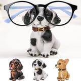 Travelwant Cute Puppy Shaped Resin Eyeglass Holder/Spectacle Holder/Eyeglass Display Stand/Sunglasses Holder Home Office Decoration New Year Gift