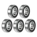 6205-2RS Deep Groove Ball Bearings Z2 25x52x15mm Double Sealed Chrome Steel 5 Pcs