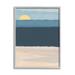 Stupell Industries Abstract Ocean Shore Shining Sun Over Coast Graphic Art Gray Framed Art Print Wall Art Design by Darlene Seale