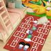 Apocaly Kids Play Mat Hopscotch Area Rug Runner Soft Plush Playroom Carpet Non-Slip Children Numbers Educational & Fun Throw Rugs Bedroom Decor 31.5x20in