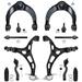 Detroit Axle - Front 12pc Suspension Kit for 2011-2015 Dodge Durango Jeep Grand Cherokee 4 Control Arms 2 Ball Joints 2 Boots 4 Tie Rods 2012 2013 2014 Replacement