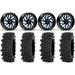 Fuel Triton Blue 20 Wheels 35 ACP Tires Kawasaki Mule Pro FXT