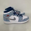 Nike Shoes | Jordan 1 Mid Se Gs Shoes Size 6y Womens 7.5 French Blue Fire Red Dr6235-401 | Color: Blue/Red | Size: 7.5