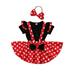 Baby Toddler Girls Ruffles Disney Dress Cartoon Bow Casual Polka Dot Skirt Set
