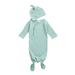 GXFC Unisex Newborn Nightgowns Knit Knotted Gown Comfort Long Sleeve Baby Gown and Hat Infant Pajamas Sets 2 Piece Set