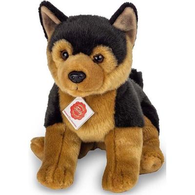 Kuscheltier TEDDY HERMANN "Schäferhund Welpe, sitzend, 30 cm" Plüschfiguren braun Kinder zum Teil aus recyceltem Material