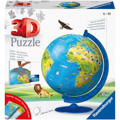 Puzzleball RAVENSBURGER "Kinderglobus in deutscher Sprache" Puzzles bunt Kinder Made in Europe, FSC - schützt Wald weltweit