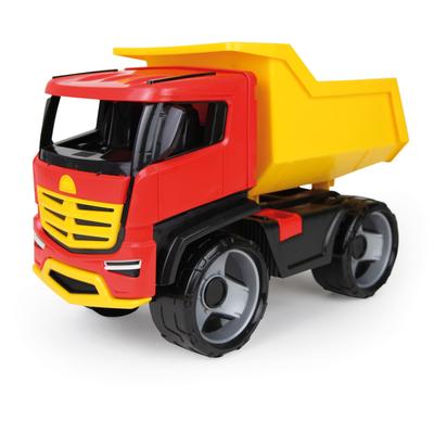 Spielzeug-LKW LENA "Giga Trucks, Muldenkipper Titan" Spielzeugfahrzeuge gelb (gelb, rot) Kinder Altersempfehlung Spielzeugfahrzeuge Made in Europe
