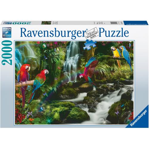 Puzzle RAVENSBURGER ""Bunte Papageien im Dschungel"" Puzzles bunt Kinder Made in Germany, FSC - schützt Wald weltweit